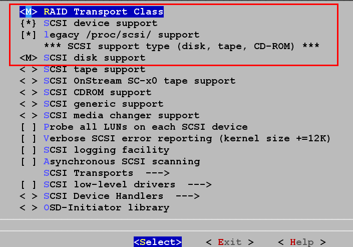 SCSI Device Support