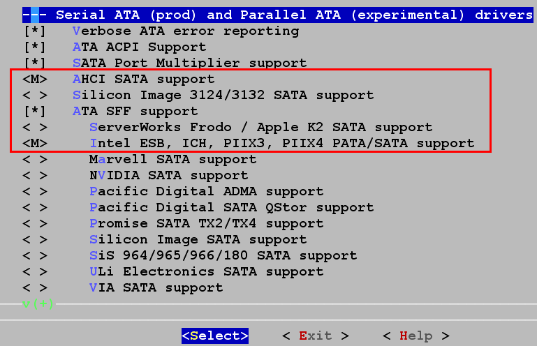 SATA Device Support